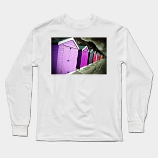 Bournemouth Beach Huts Dorset England UK Long Sleeve T-Shirt